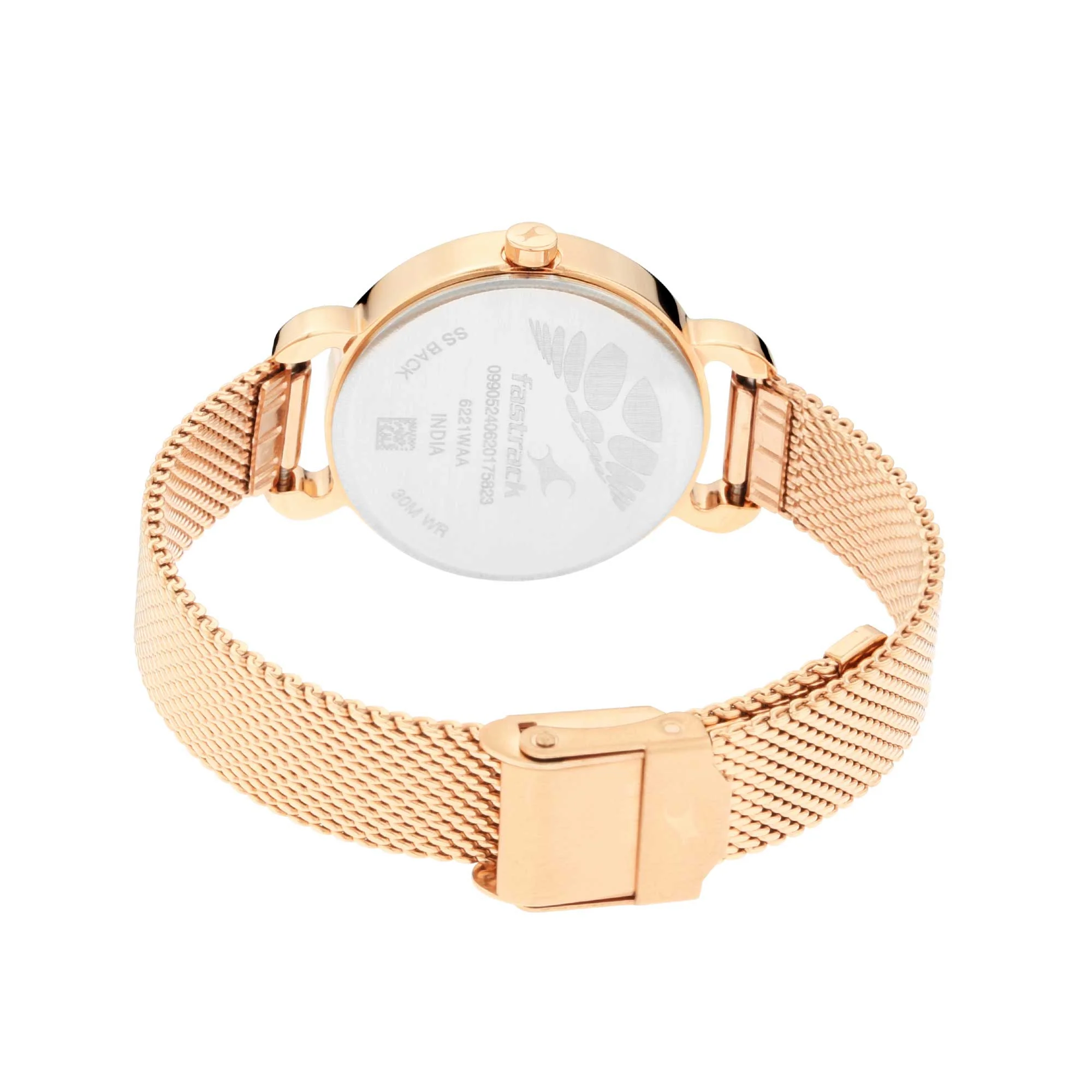 Fastrack Animal Print Quartz Analog Bicolour Dial Stainless Steel Strap Watch for Girls - Image 5