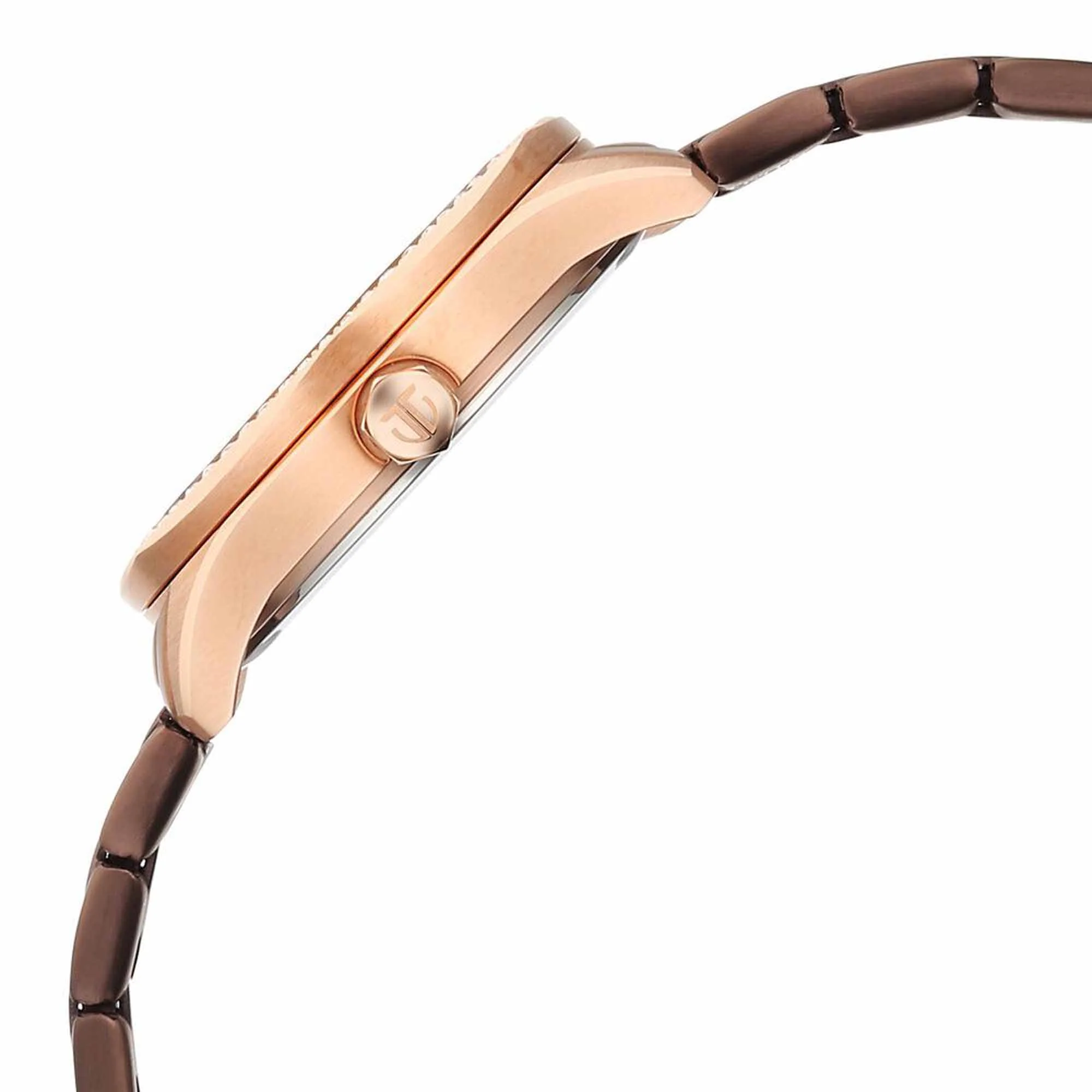 Titan Glamour Quartz Analog with Date Brown Dial Brown Stainless Steel Strap Watch For Women - Image 5