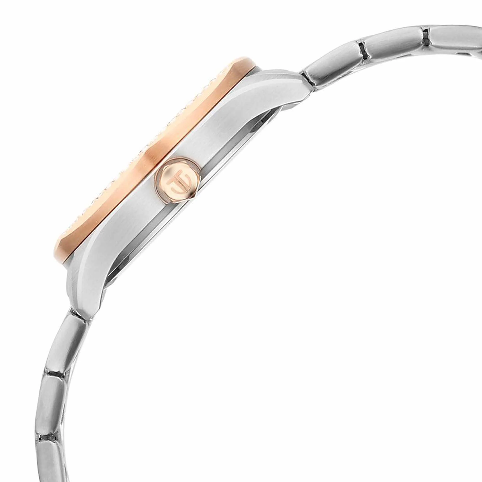 Titan Glamour Quartz Analog with Date Silver Dial Two Toned Stainless Steel Strap Watch For Women - Image 5