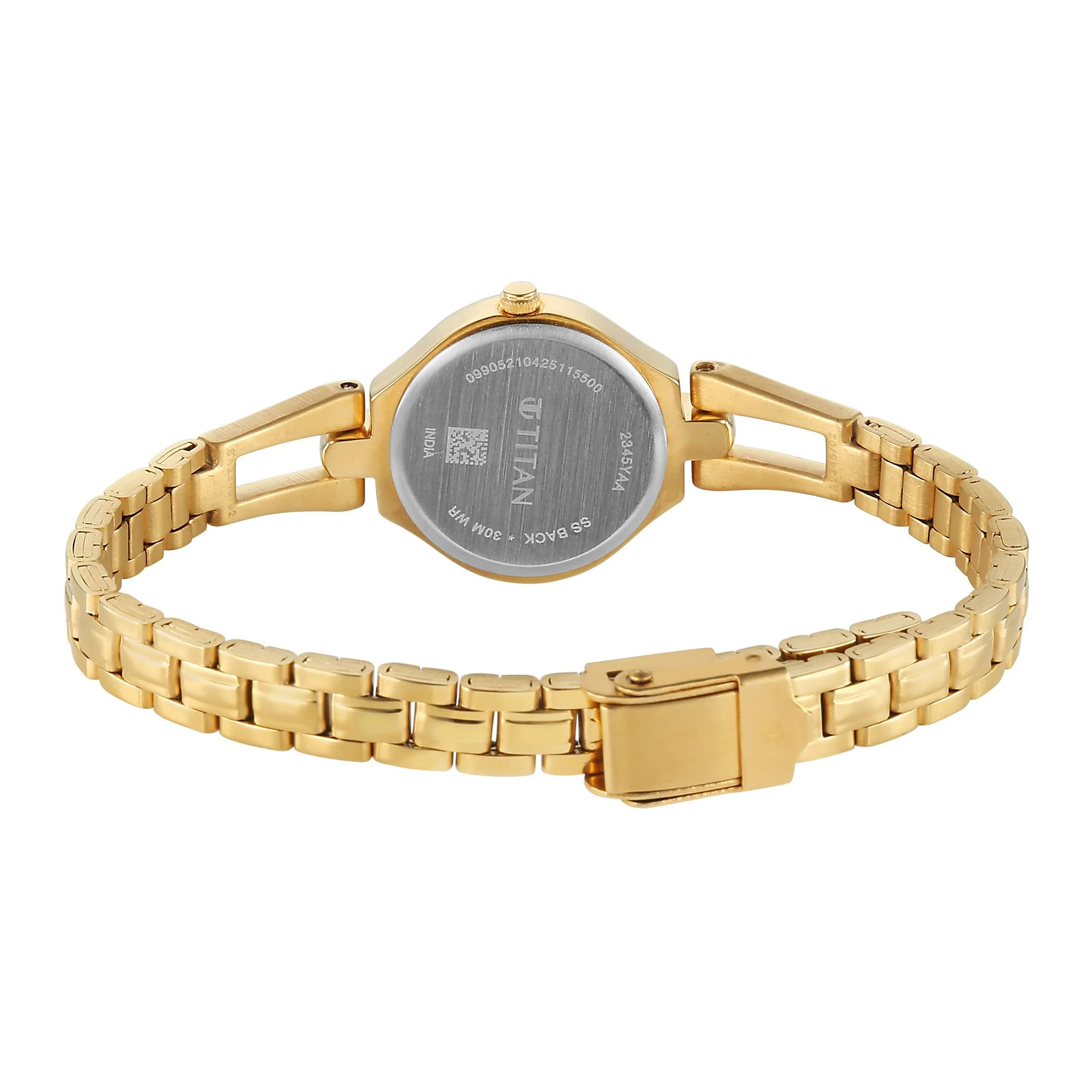 Titan Karishma Gold Dial Stainless Steel Strap Analog Watch for Women - Image 5