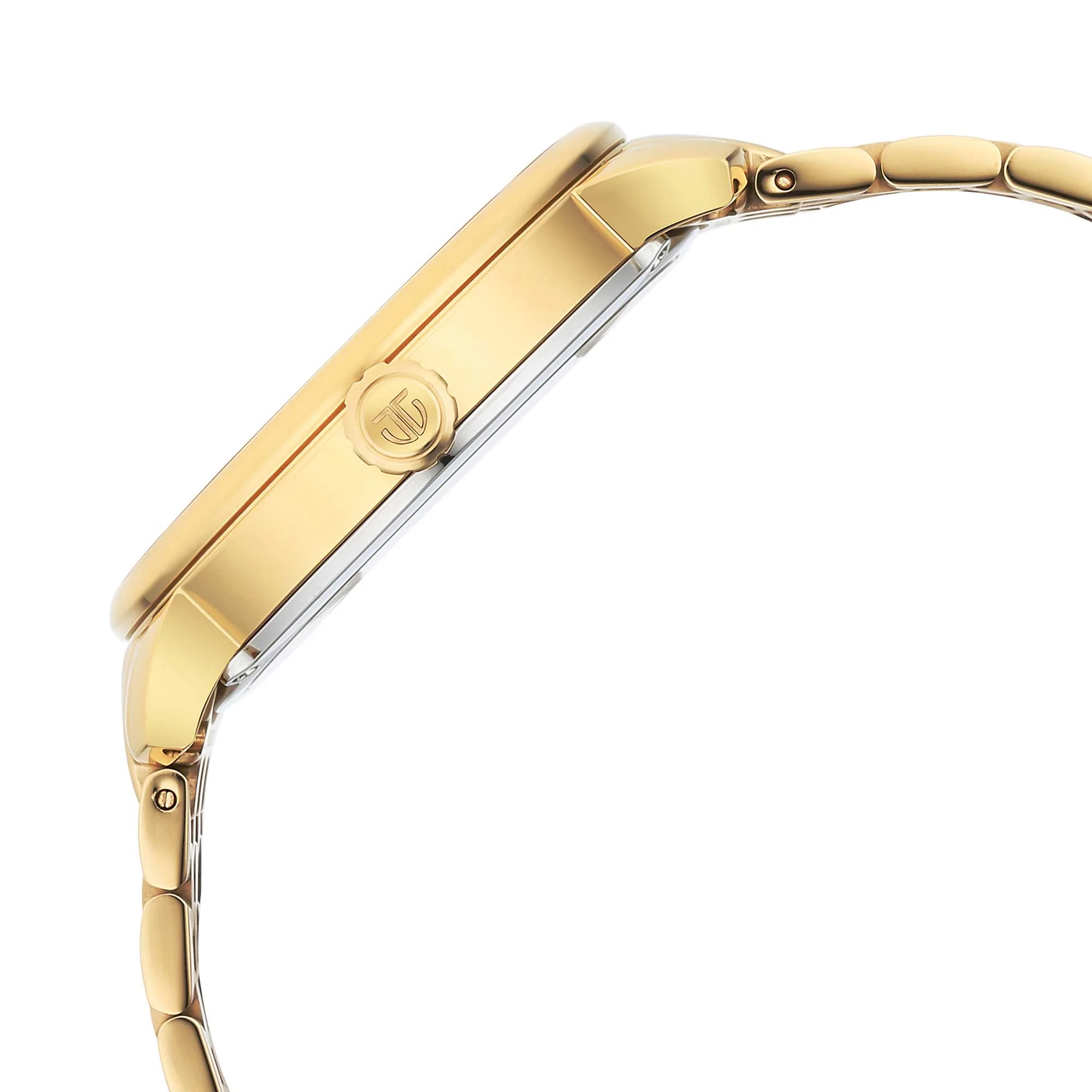Titan Mechanical Slimline Golden Dial Golden Stainless Steel Strap watch for Men - Image 4