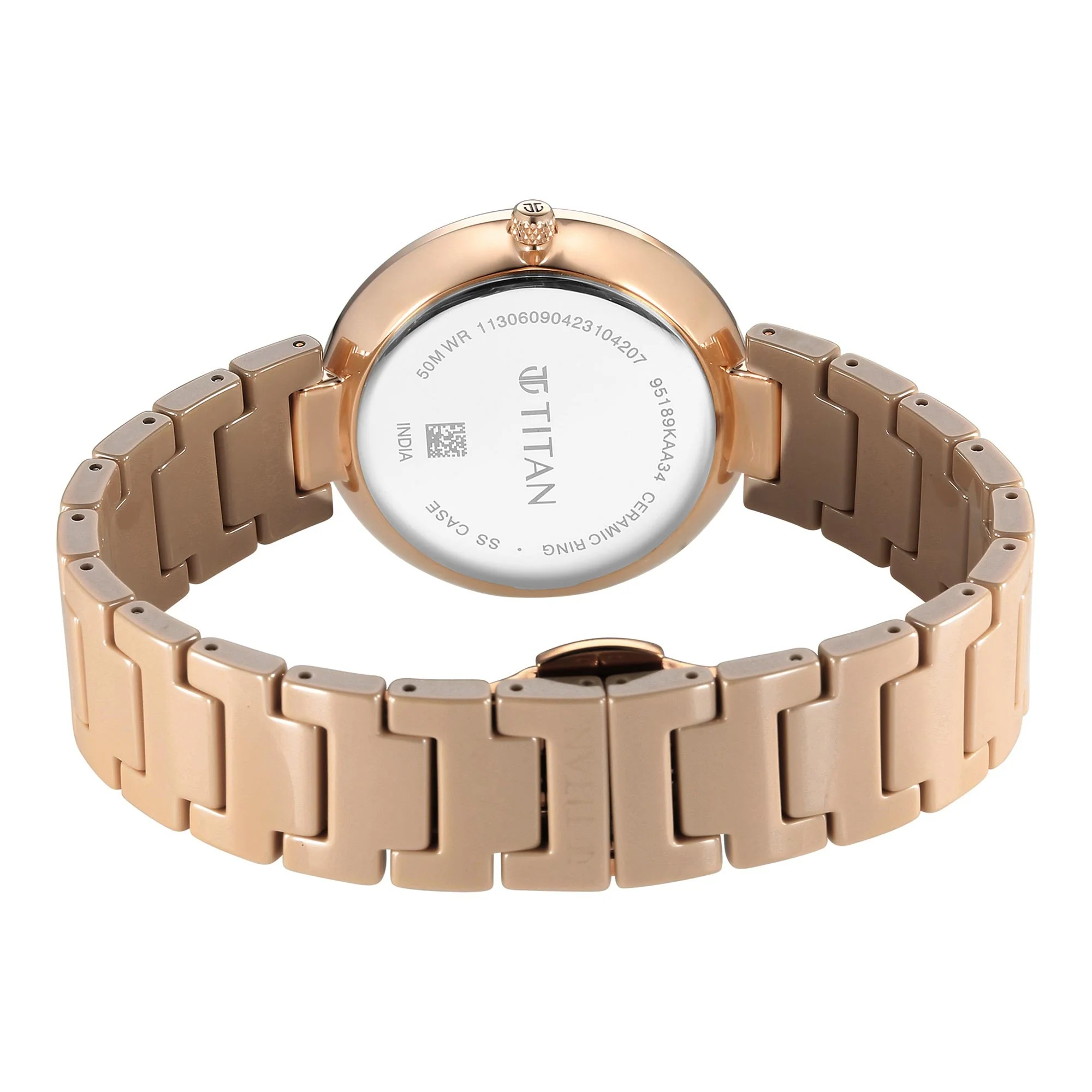 Titan Purple Ceramics Pink Dial Analog Ceramic Strap watch for Women - Image 5
