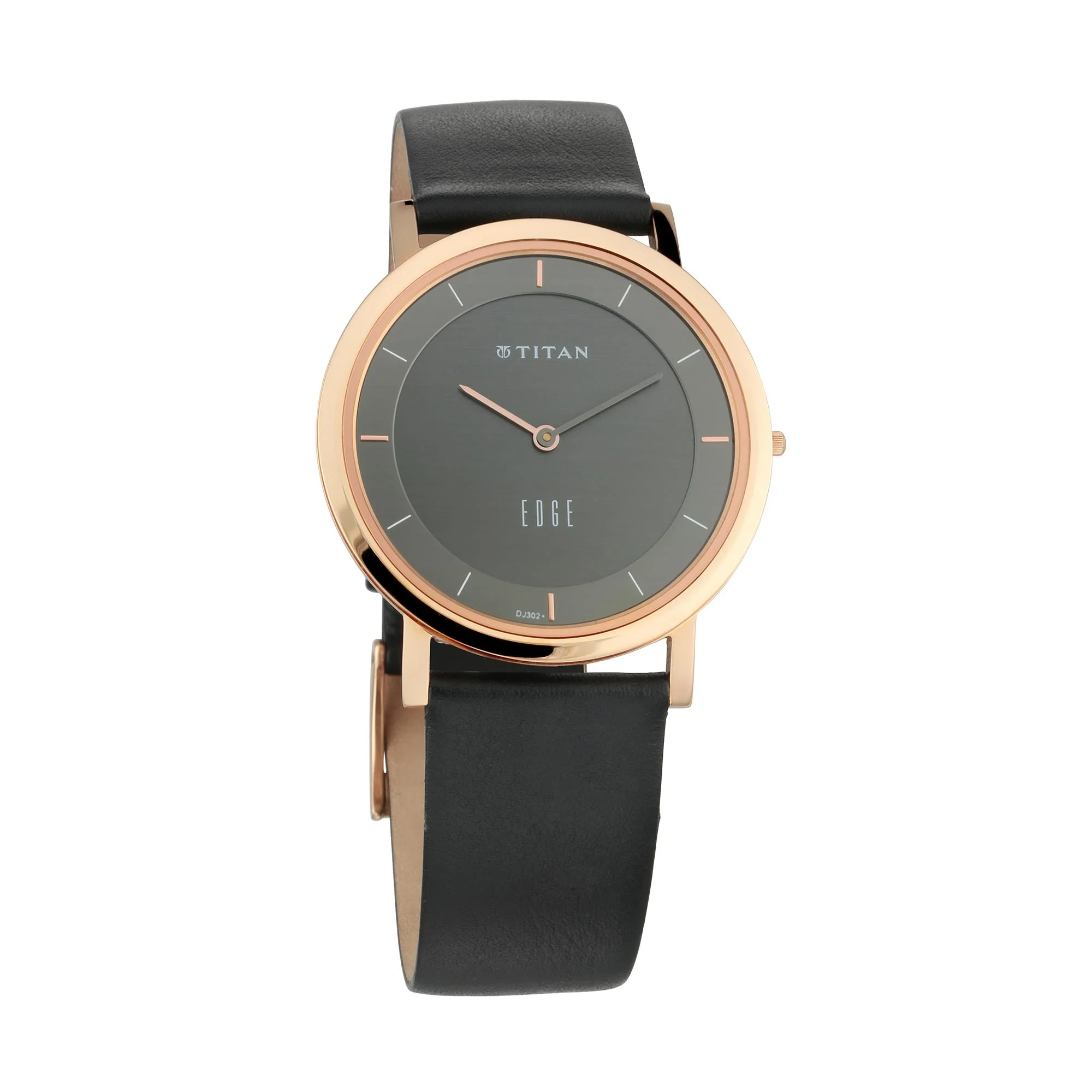 Titan Quartz Analog Anthracite Dial Leather Strap Watch for Men - Image 4