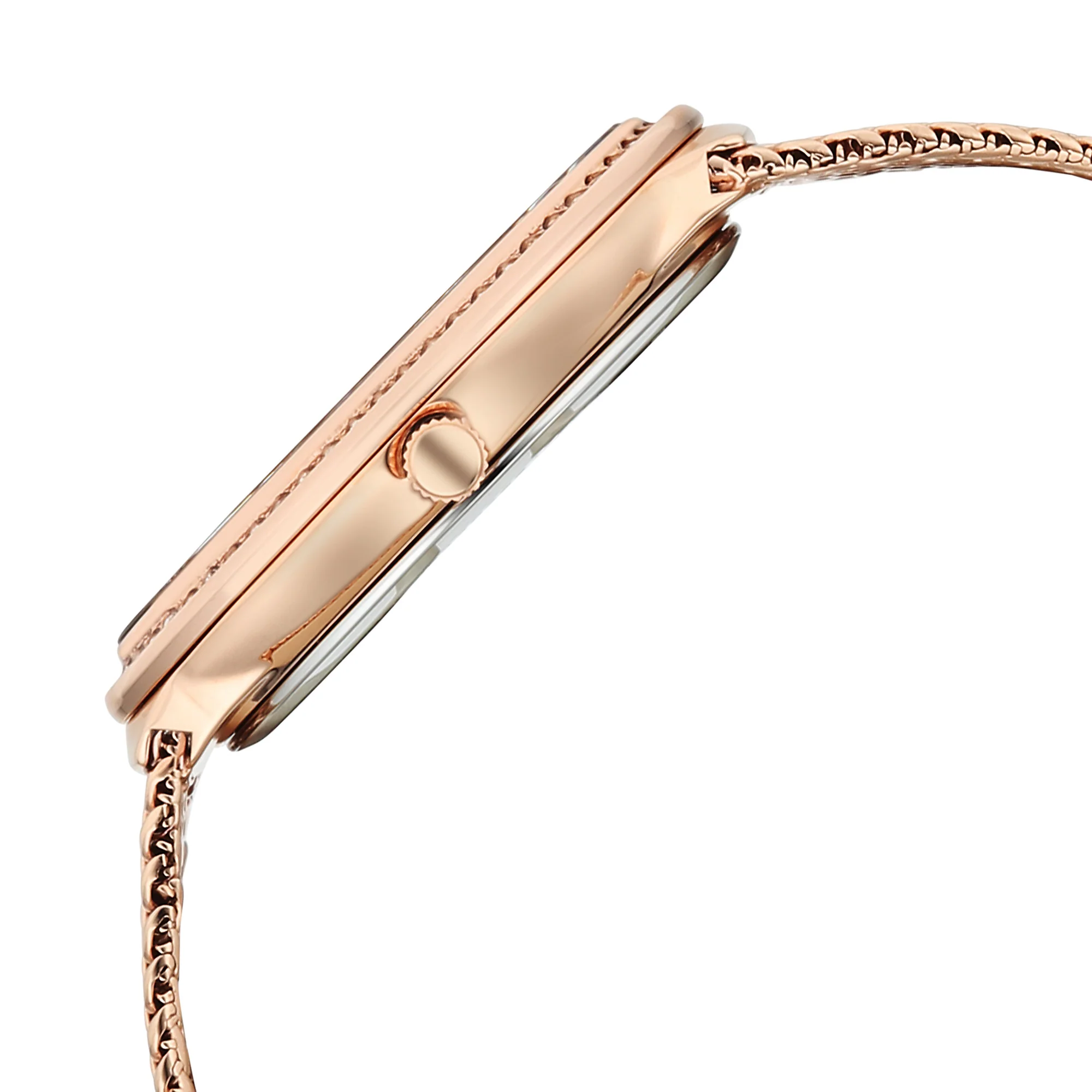 Titan Raga Glimmers Quartz Analog Brown Mother Of Pearl Dial Rose Gold Metal Strap Watch For Women - Image 5