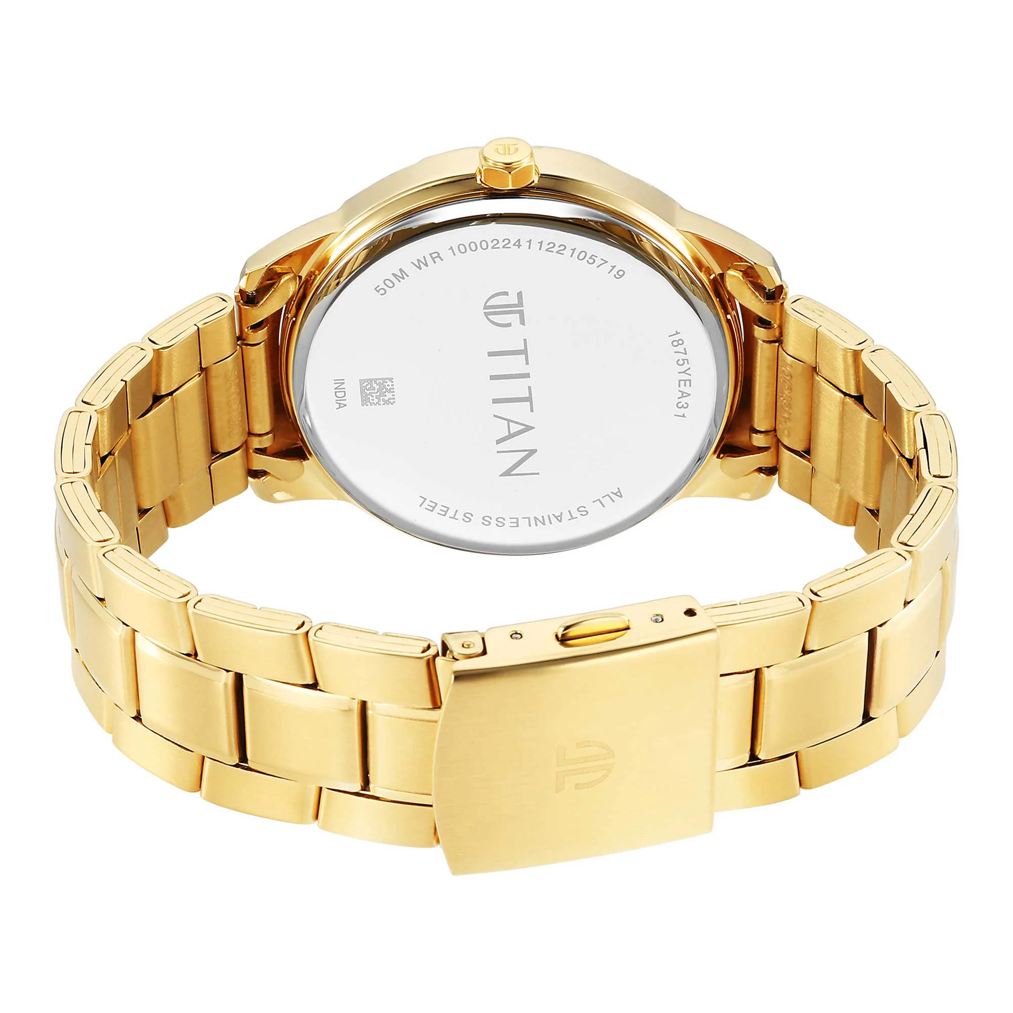 Titan Regalia Opulent Blue Dial Analog with Day and Date Metal Strap watch for Men - Image 5