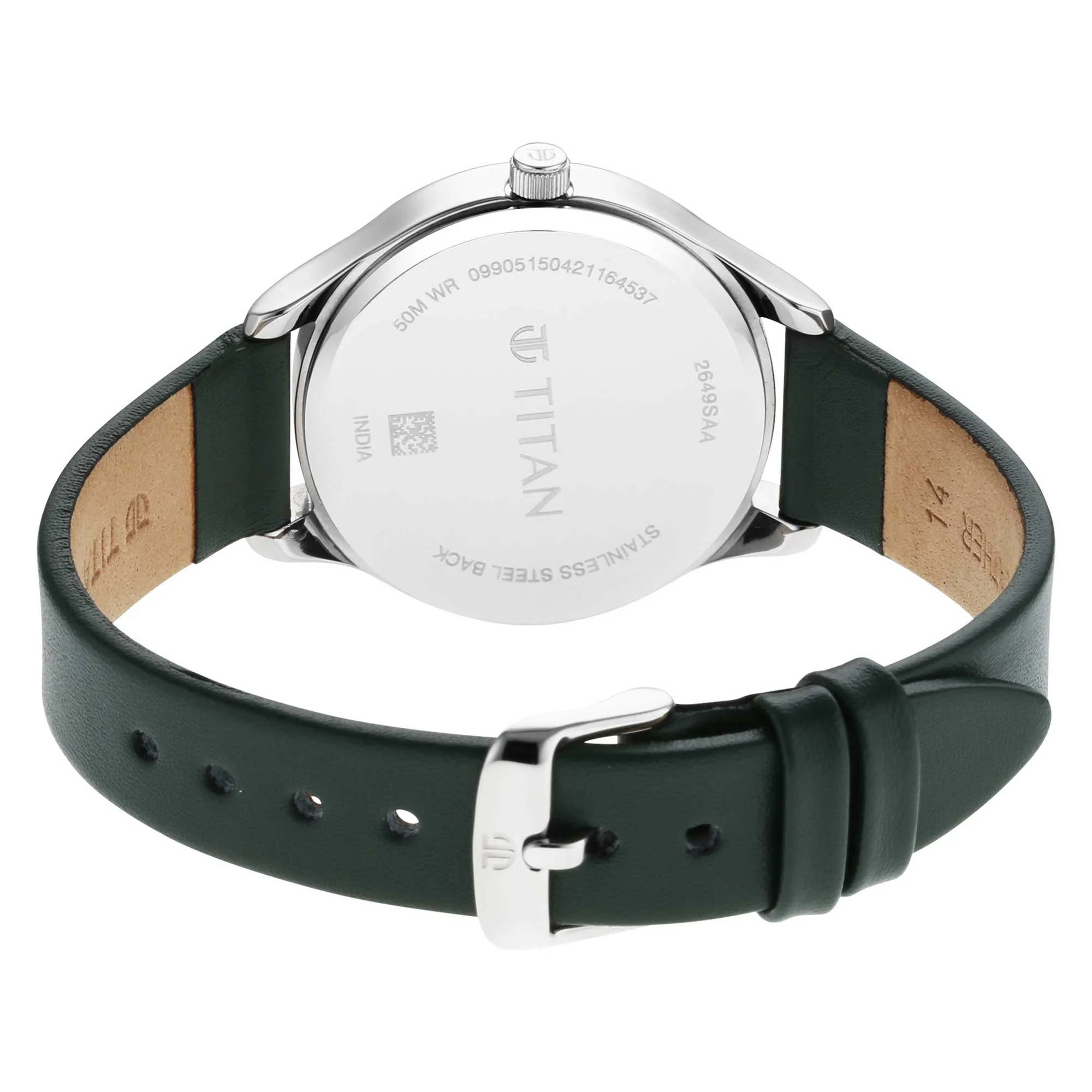 Titan Workwear Silver Dial Women Watch With Leather Strap - Image 4